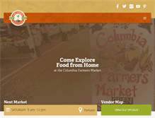 Tablet Screenshot of columbiafarmersmarket.org